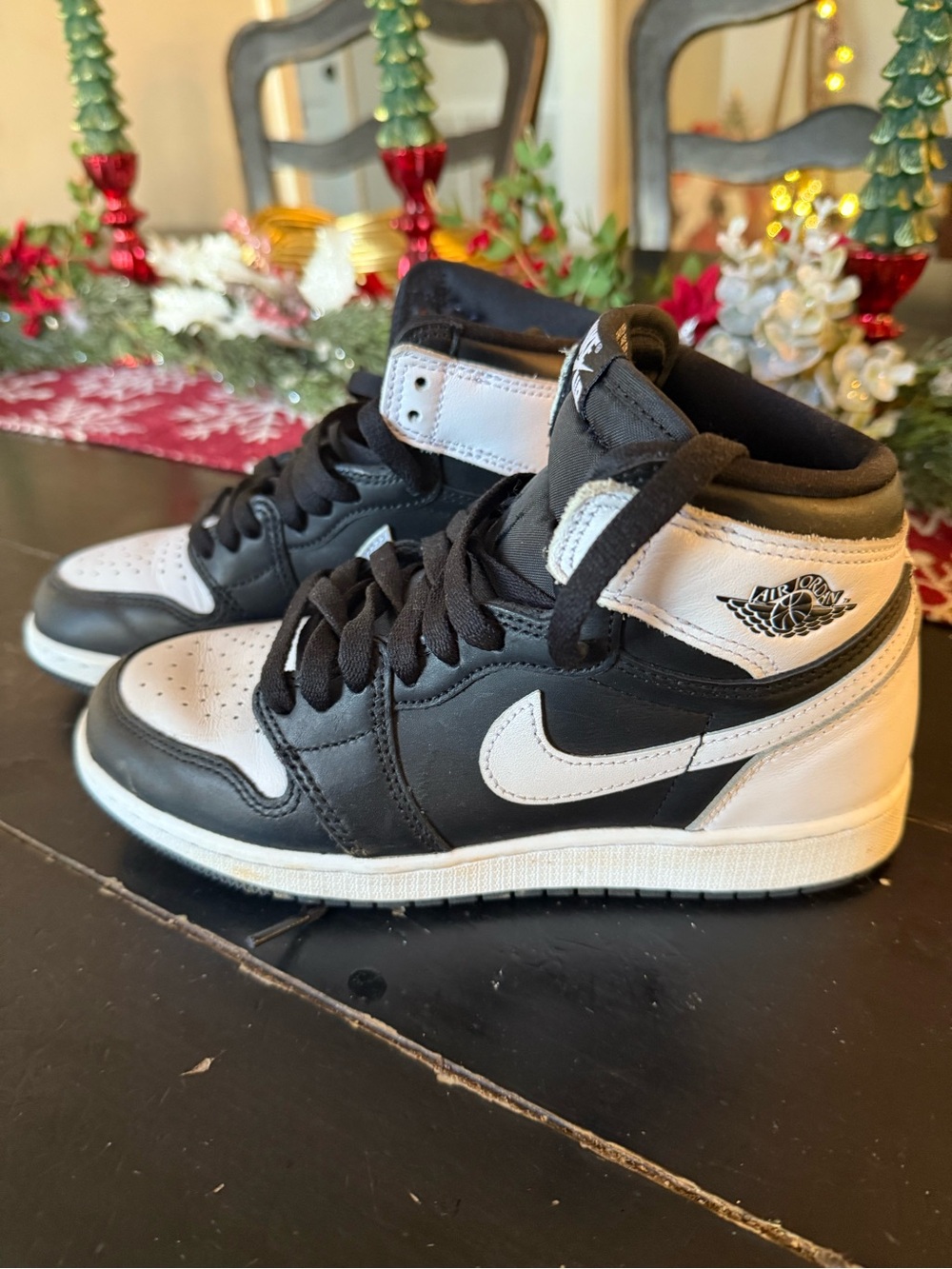 Nike Jordans Kids Black and White High-Top Sneakers . Only Worn Once !